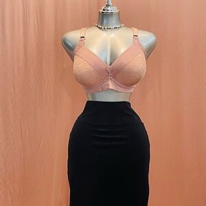 Wireless Everyday Lace Everyday Bra in Blush Pink and Black-Set of 2